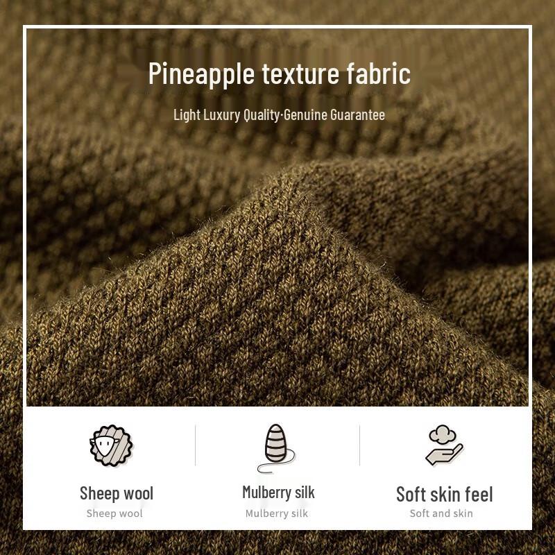 MONTAGUT Men's Autumn/Winter Wool Blend Round Neck Sweater