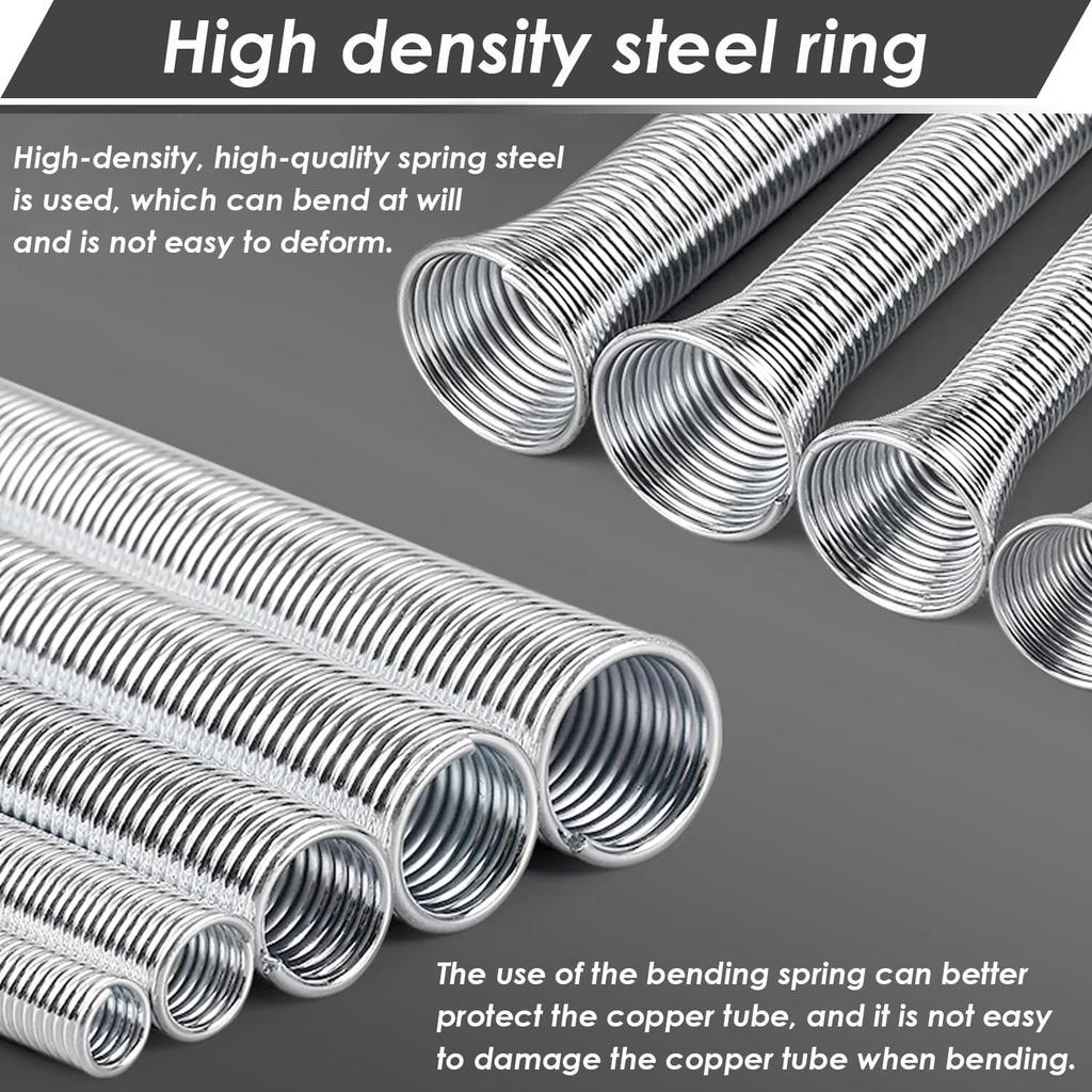 5 Pcs Spring Tube Bender 1/4 1/2 3/8 5/8 5/16 Inch For Copper Aluminium Tube Bending Hand Tools Spring Wire Pipe Plumbing Tools