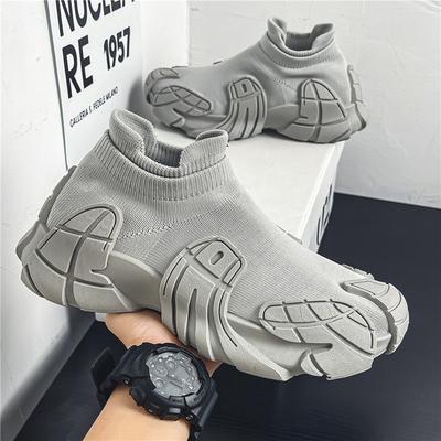 Herbst Socken Schuhe Fliegenstrick atmungsaktive Mesh Schuhe Modetrend Sport Papa Schuhe lässig Herren