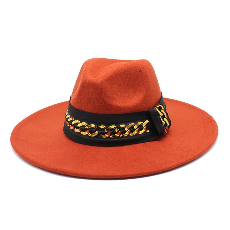 Exotic 9.5Cm Large Brim Top Hat Ethnic Accessories Jazz Hat Cashmere Felt Hat Gentleman And Lady Hat