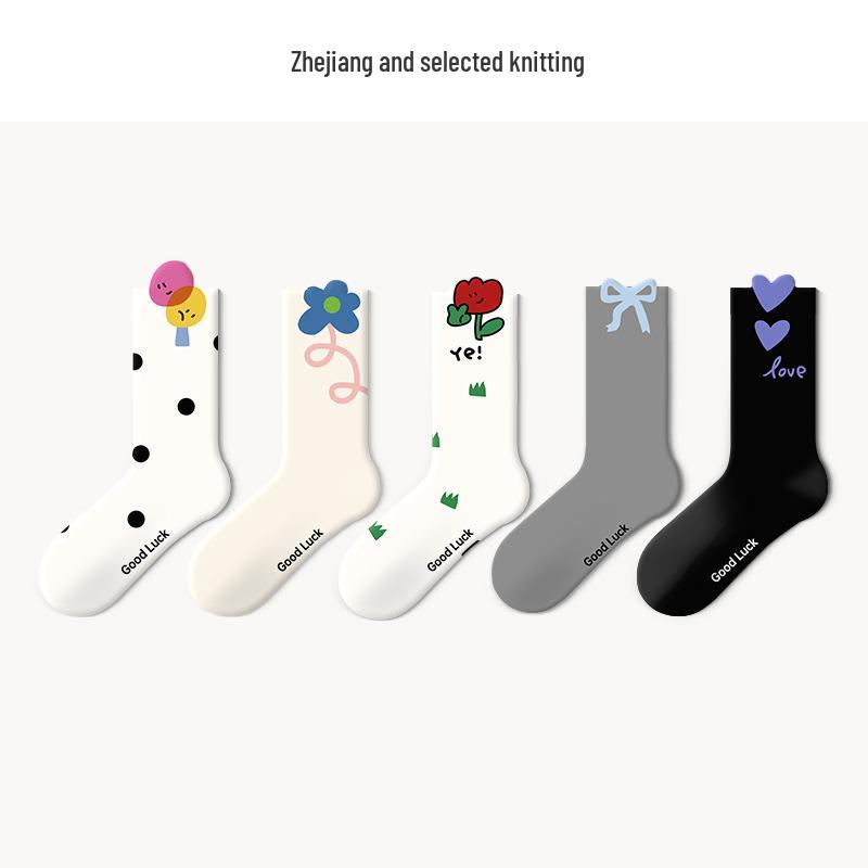 Deer Mi Dámské roztomilé zábavné podkolenky - Kolekce jaro/podzim 2025, DIY bezkosticový design