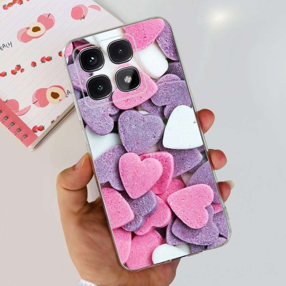 For Xiaomi 14T Pro Case Stylish Flowers Painted Cover 6.67'' Clear Silicone Phone Case For Xiaomi Mi 14T 14TPro Mi14T Soft Shell
