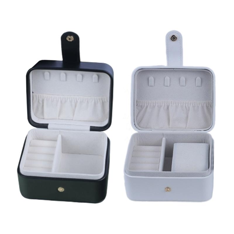 Mini Jewelry Organizers Soft PU Material Jewelry Storage Organizers Jewelry Storage Box Drawers Jewelry Box for Earrings