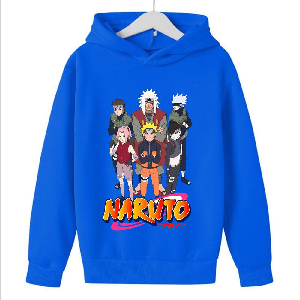 Naruto Anime Kids Clothing Fashion Design Printed Winter Long Sleeve Boy Girl Hoodie Kawaii Casual Harajuku