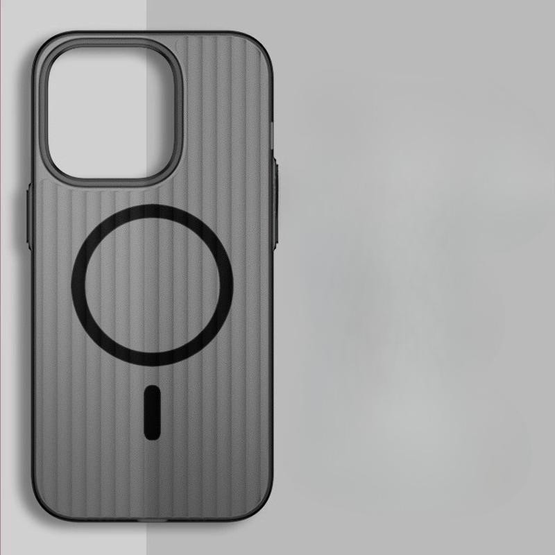 Anti drop Corrugated Grating Matte Phone Case for Apple 17promax and Ice Mist Magnetic PC Protective Case for Apple 16