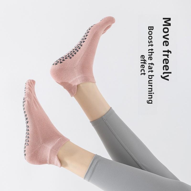 Five-finger Yoga Socks - Pure Cotton Women's Anti-slip Adult Exercise, Pilates Fitness Floor Toe-split Short Socks