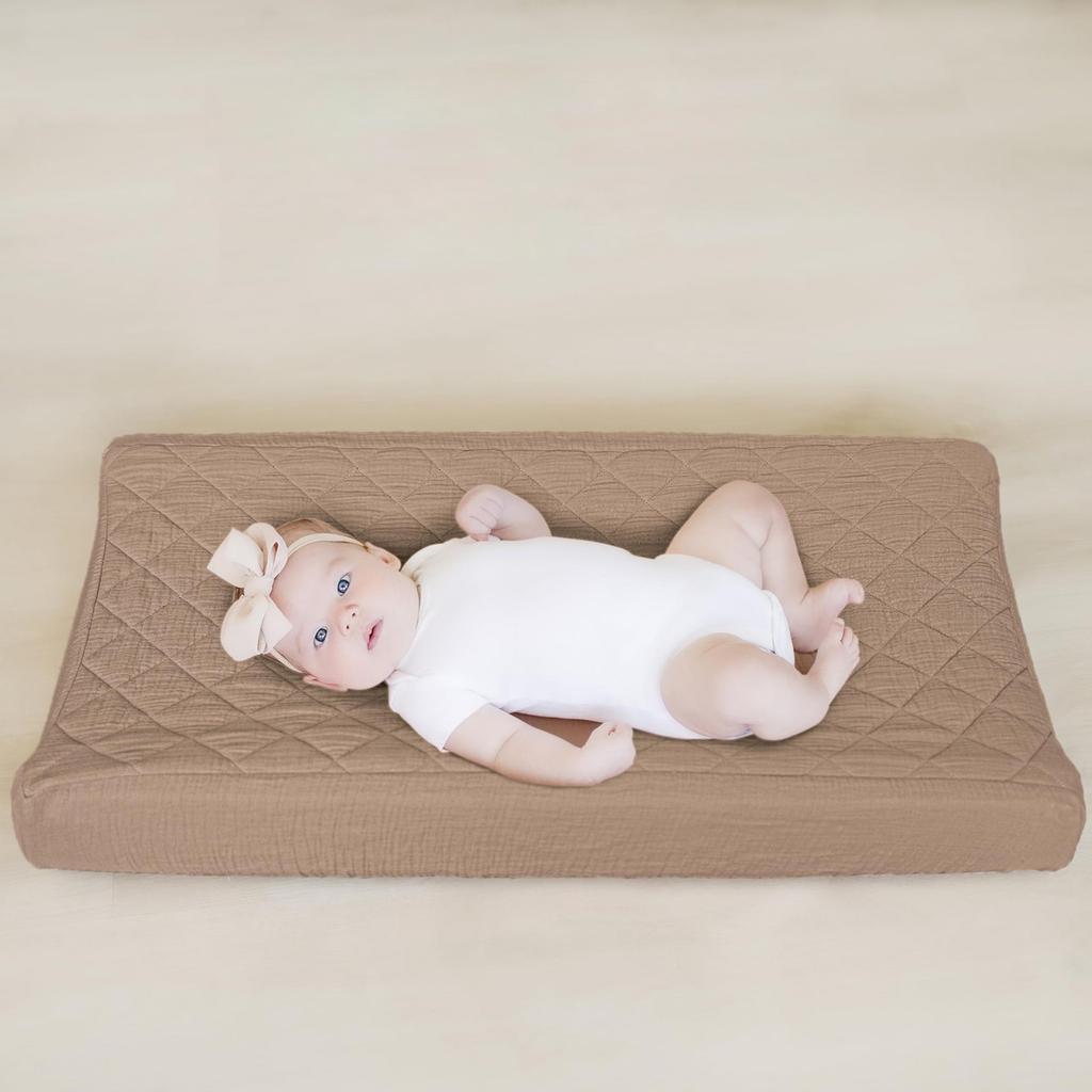 Pikowany Bawełniany Pokrowiec na Przewijak Zestaw 2 lub 1 Miękki Materiał Rękaw na Podkładkę do Przewijania dla Noworodków i Niemowląt