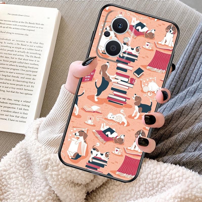 Cartoon Beagle Dog Case For OPPO Reno 13 13F 12 11 F 8T 7 8 10 Pro OPPO Find X8 Pro X6 X3 X5 Lite Cover Fundas