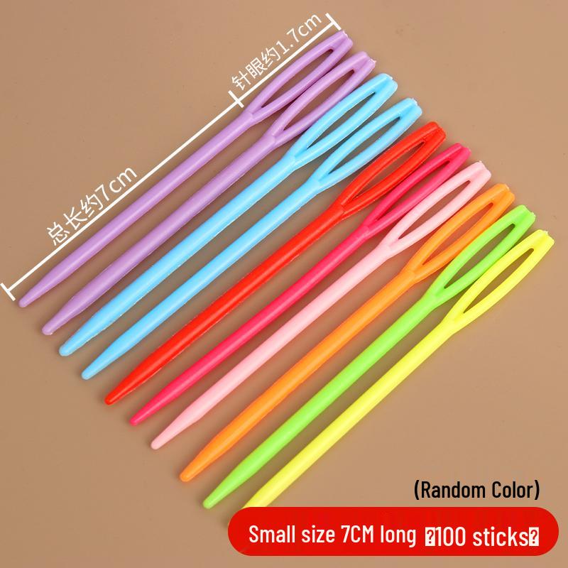 Colorful Hand-Woven Crochet Accessories: Plastic Stitch Markers, Darning Needles, Crochet Hooks, Safety Pins, Anti-Unraveling Pins.