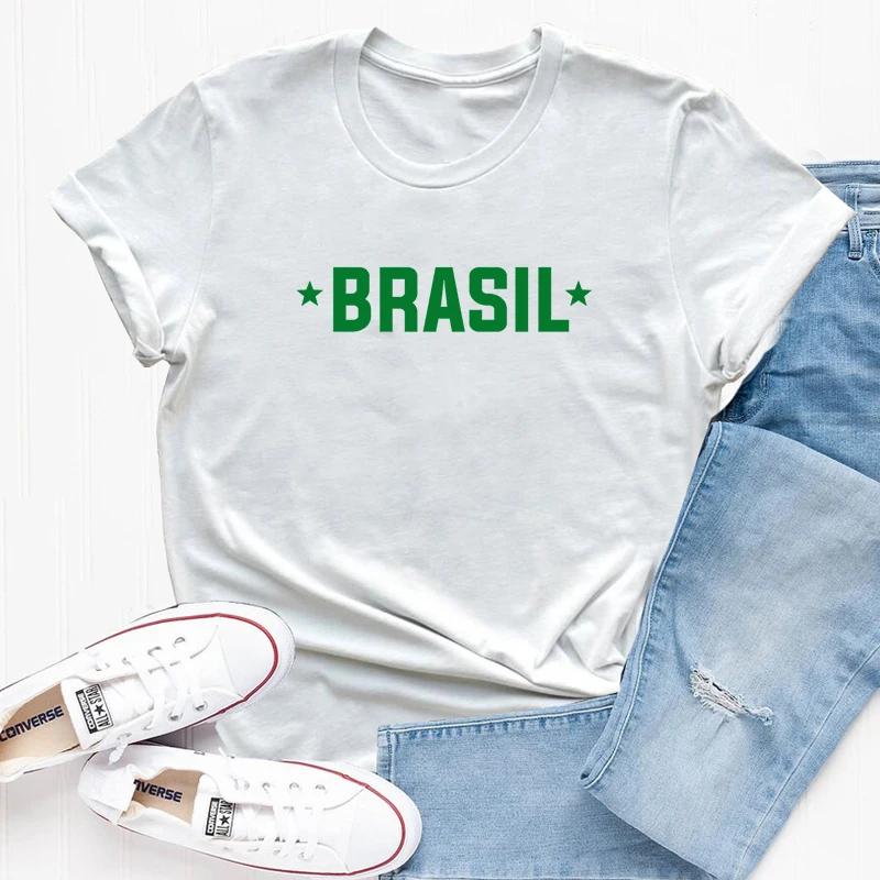 Brasil TShirt Women Unisex Brazil Tee Brazilian Letter Print Tshirt Portugues Please Cotton Short Sleeve Tops Aesthetic Clothing