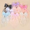 4/8pcs Elegant Solid Large Bow Ribbon Hair Clip For Women Girl Sweet Flower Hair Bows Hairpin Barrettes Fashion Hair Accessories
