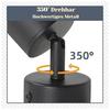 Spot d'intérieur - NETTLIFE - Spot GU10 - Noir - Orientable 350° - Métal