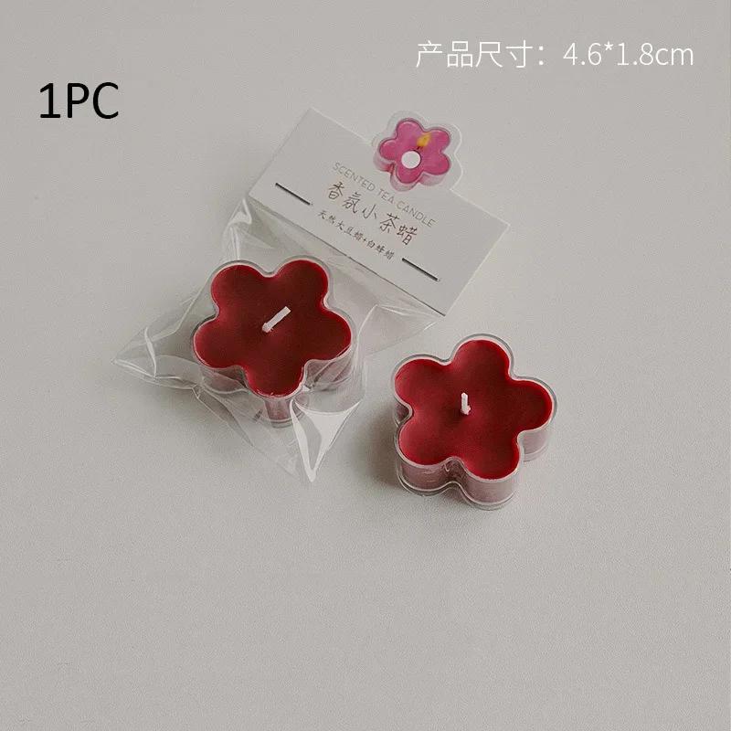Flower Candle 4h Tea Light Scented Candle Aromatherapy Soy Wax Candles Wedding Birthday Candle Party Home Decoration
