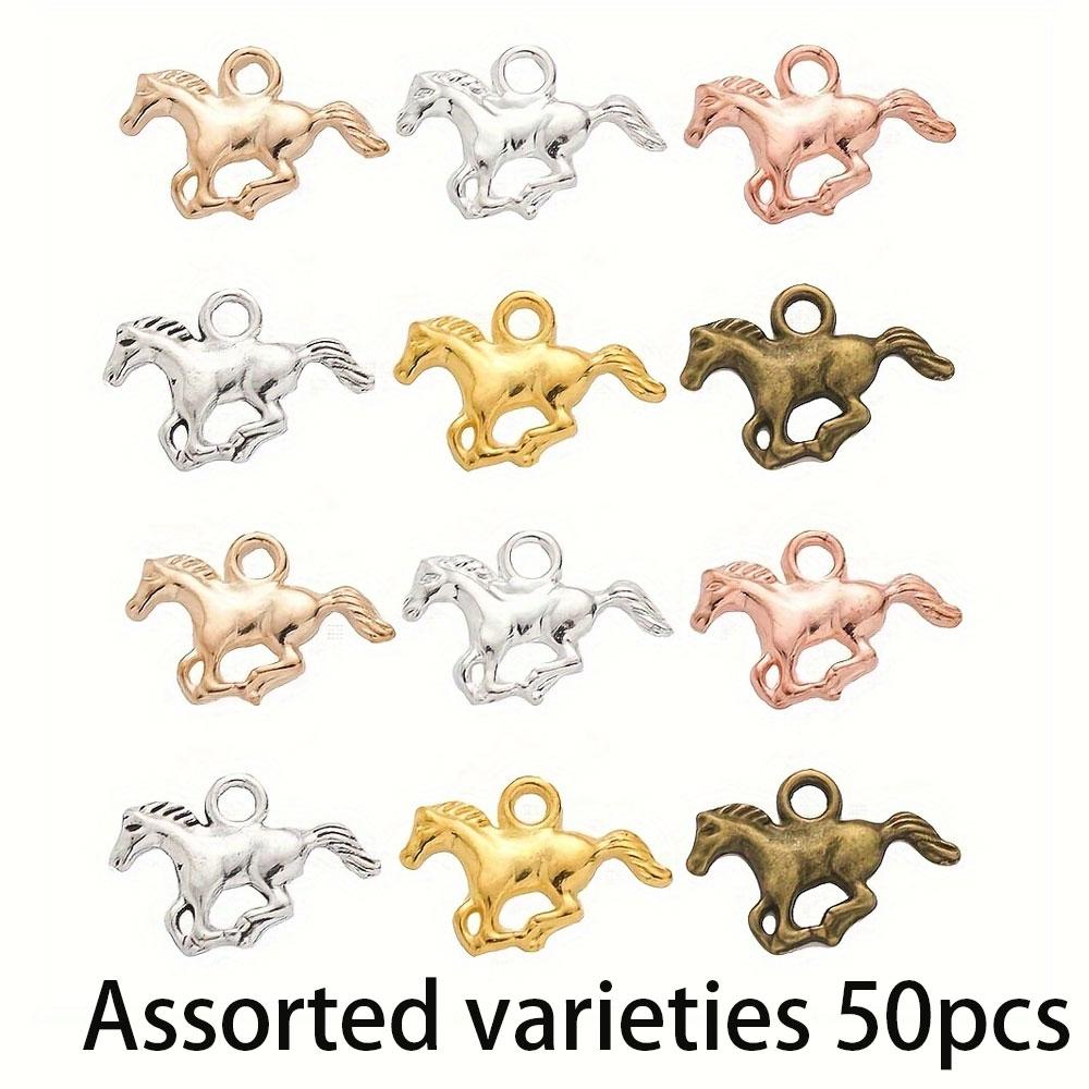 

20/50/100 шт. сплав материала креативный кулон в форме лошади конный спорт кулон в форме лошади своими руками ретро цинковый сплав ювелирные изделия аксессуары лошадь Assorted varieties 50pcs