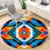 1pc Geometric Pattern Carpet, Round Non Slip Durable Large Size Office Carpet, Suitable for Office