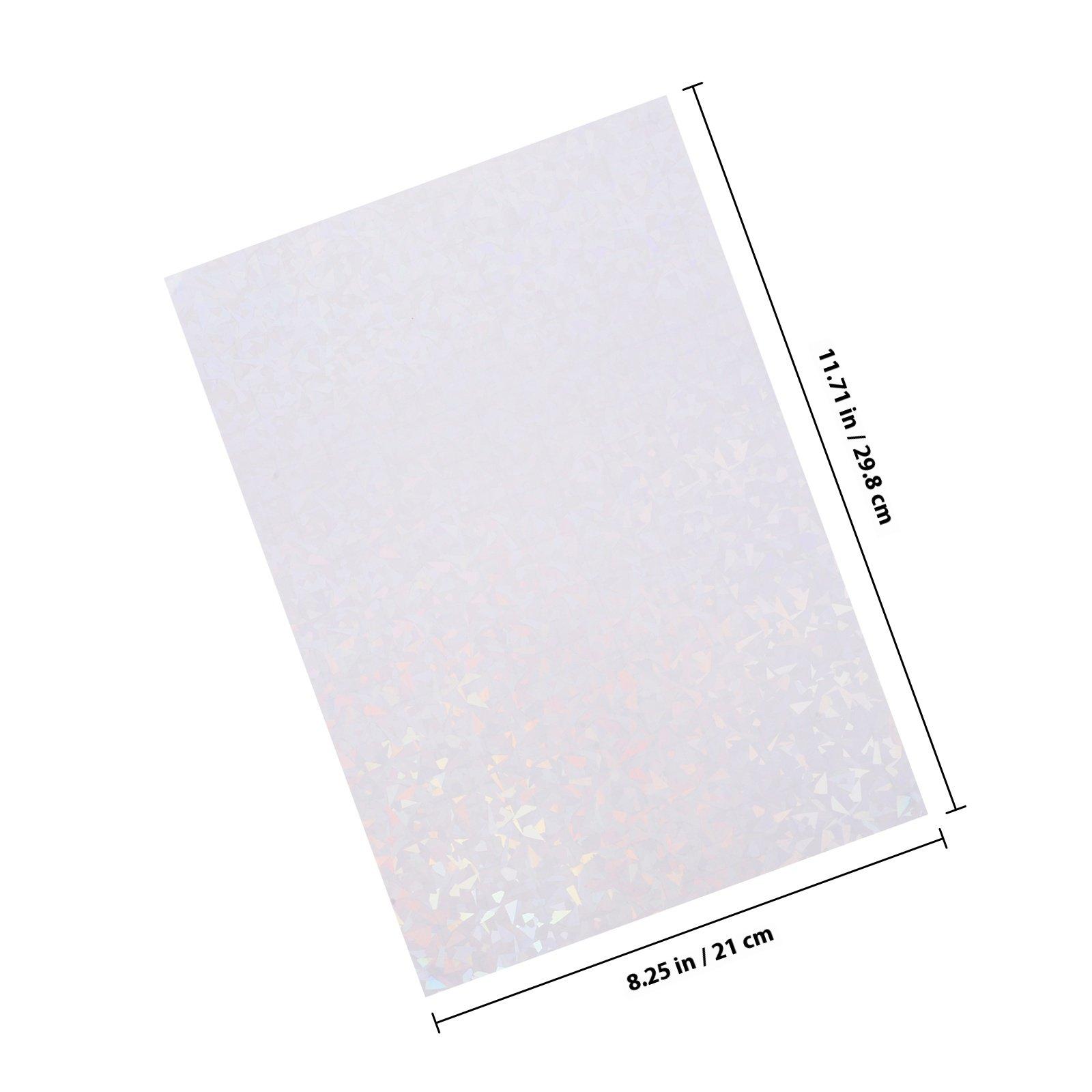 

10 Sheets Holographic Adhesive Sticker Paper Colorful Reflective DIY Craft Film for Scrapbooking Photo Album Decoration Cold other белый