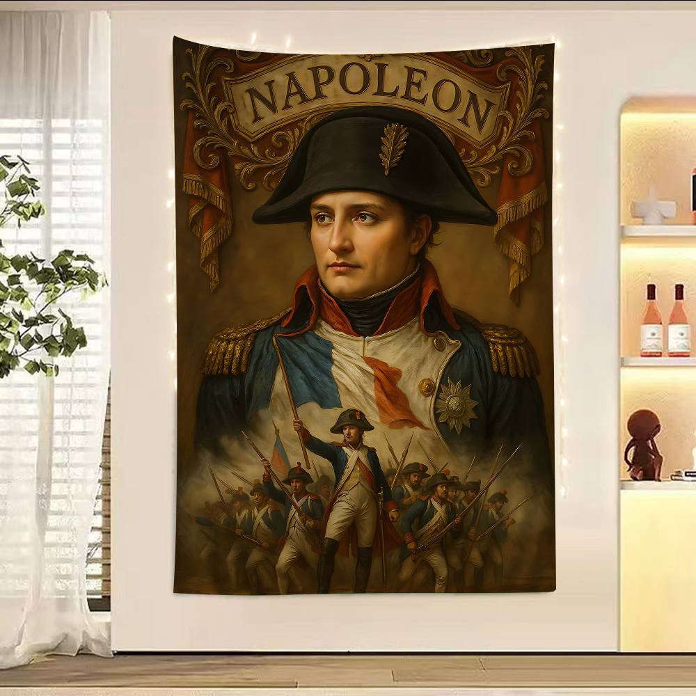 Napoleon Bonaparte Art Colorful Tapestry Wall Hanging Hanging Tarot Hippie Wall Rugs Dorm Wall Art Decor