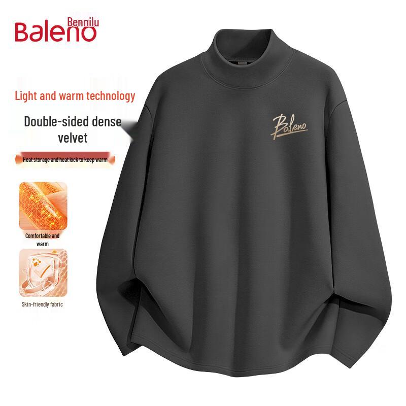 Baleno Men's Double-Sided Fleece Thermal Long-Sleeve T-Shirt