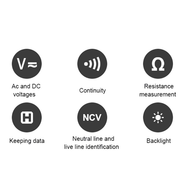 Digital Multimeter and Analyzers 2000 Counts Voltmeter Ohmmeter Auto Ranging Tester,Voltage Resistance Continuity NCV