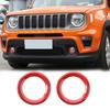 Front Fog Light Cover For Jeep Renegade + Exterior Accessories Red Bezel