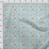 oneOone Cotton Flex Baby Blue Fabric Beach Seashell Quilting Supplies Print Sewing Fabric By The Yard 40 Inch