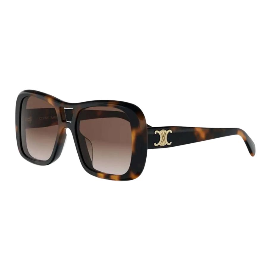 Celine Unique Design Acetate Pilot Sunglasses Women sunglasses Havana CL40331U53F