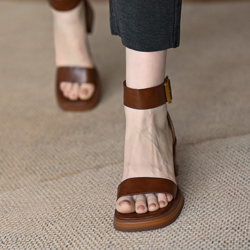 Fashion Espadrille pour femmes, talons hauts rétro, sandales à bout ouvert, semelles trempées beiges