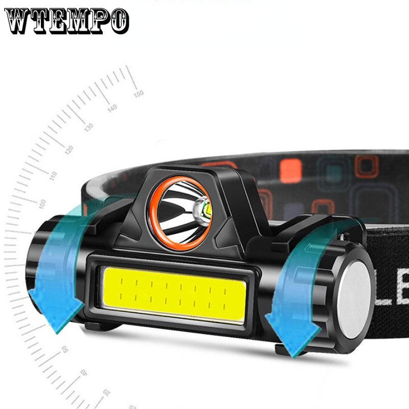 LED Strong Light Headlamp Cob Headwear Outdoor Night Fishing Light Magnet Work Light Mining Light Waterproof Torch