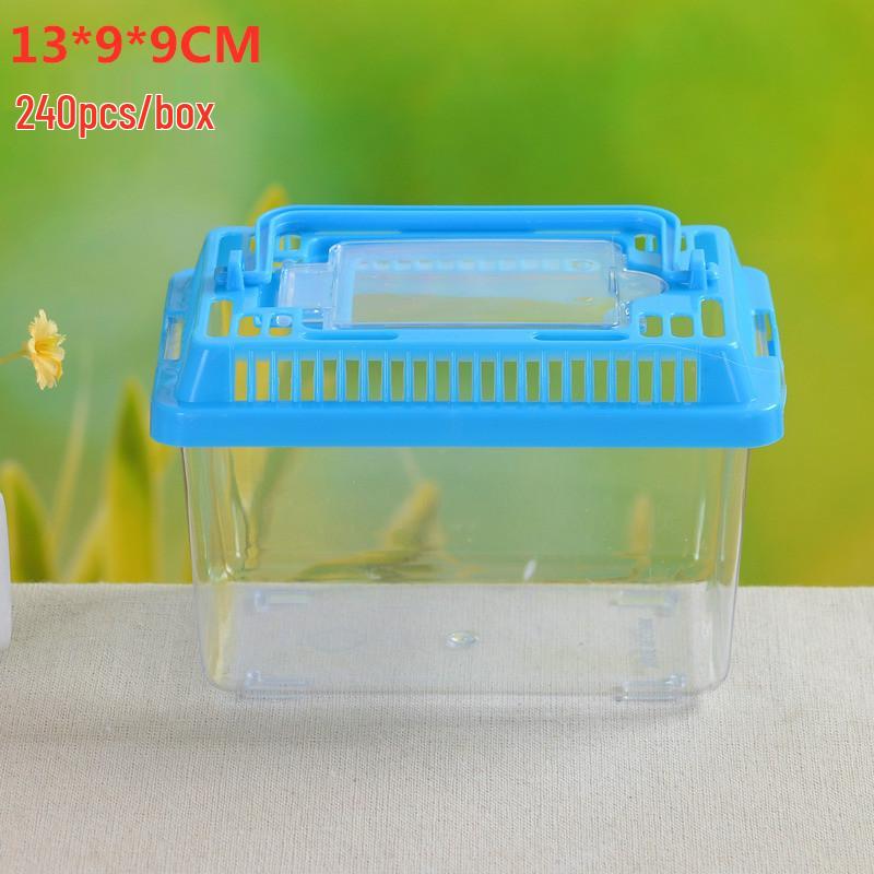 Transparent Multi-Size Handheld Pet Breeding Box and Tank for Turtles, Goldfish, and Hamsters