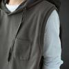 Women's Hooded Sleeveless Knit Vest Loose Fit Casual Cotton Pullover Tank Top