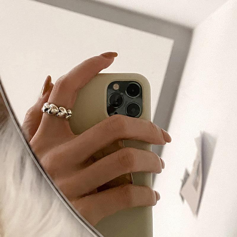 And Sophisticated Minimalist 925 Pure Silver Heart Open Ring Perfect For Trendy Womens Fashion