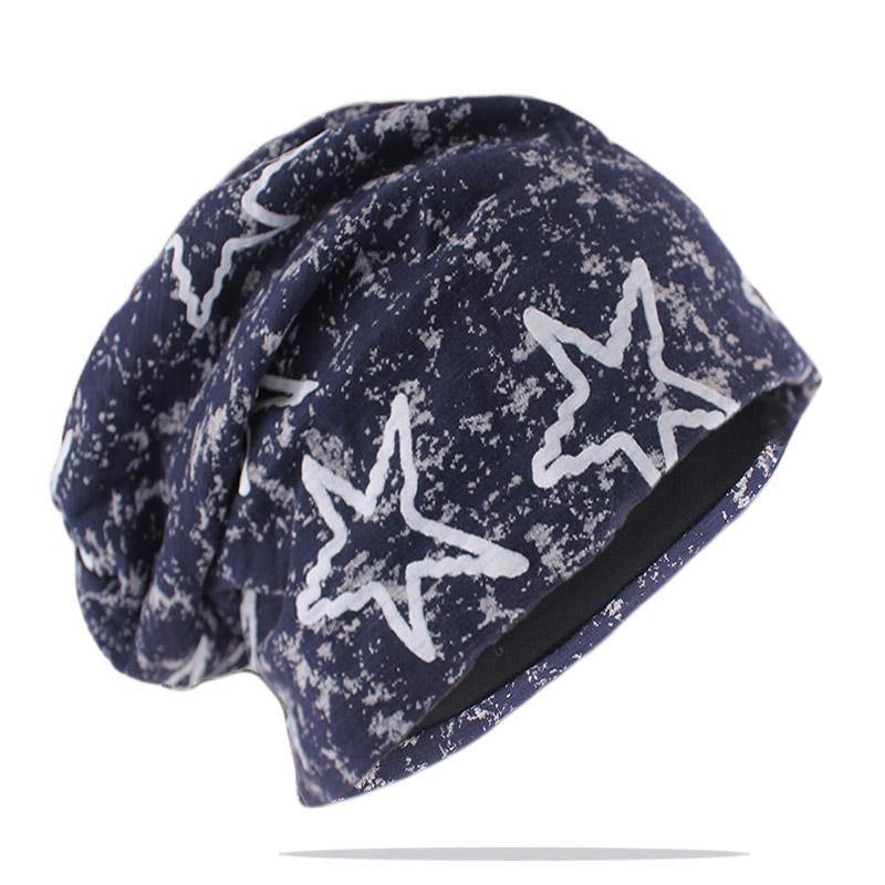 New Style Fashion Adult Men Women Spring Autumn Warm Beanies Skullies Big Star Bone Casual Hip Hop Girls Bonnet Outdoor Gorras