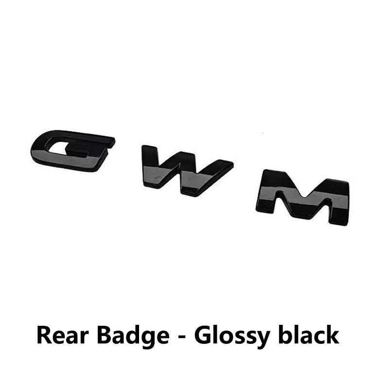 For GWM Haval H9 2024 2025 Front Grill Emblem V7/ Raptor Car Network Black Logo Body Decal Decorative Sticker Exterior Markings