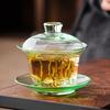 BRGold Plating Crystal Glass Tea Bowl Tea Cup HomeHandmade Crystal Glass Teacup Teabowl Thickened Kung Fu Tea Set Ceremony GiftEY