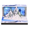 Mount Everest 3D LED Papier Skulptur Wöchentlicher Kalender Schichtdesign Abreißdesign Handgemachte Papierkunst für Schreibtischdekoration