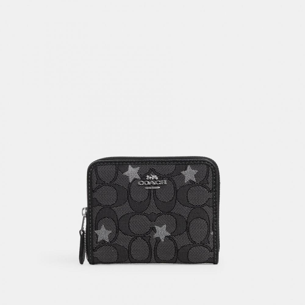 

Coach Small Zip Around Wallet In Signature Jacquard With Star Embroidery