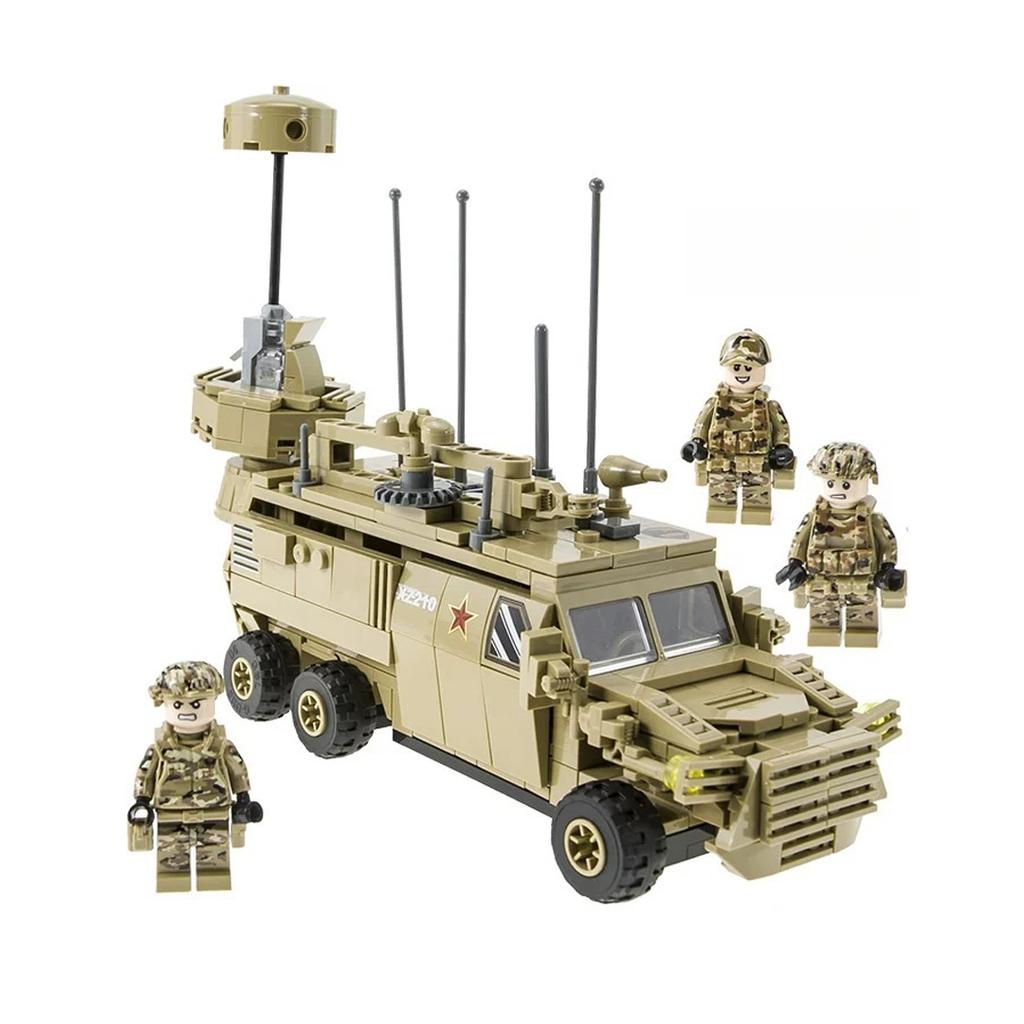 WW2 Military Vehicles Armored Tank Transportor SWAT Army Soldiers Car Building Blocks Toy Matching Assembly Boys Childrens Birthday Gift