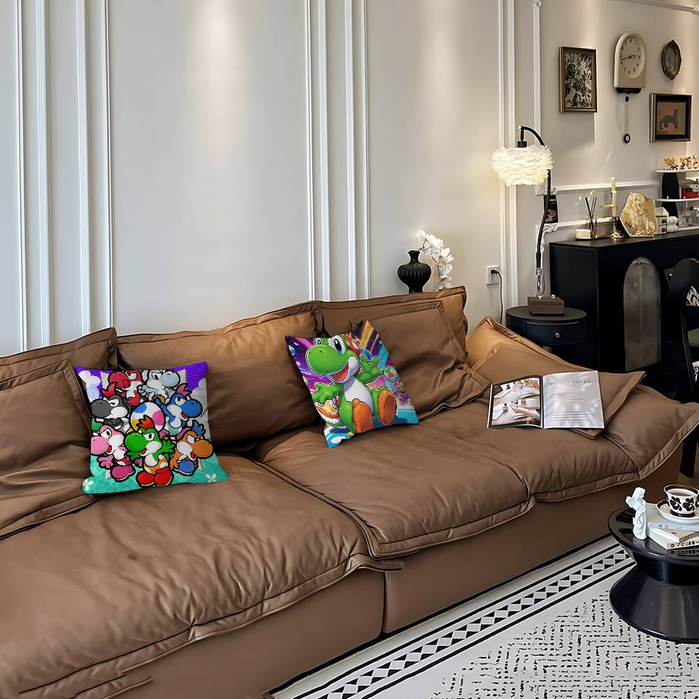 Yoshi Dinosaur Personalized Picture Text Home Decorative Pillows Household Gifts 45x45cm