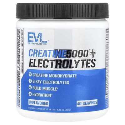 Creatine5000® Plus Electrolytes, Unflavored, 250 G (8.82 Oz)