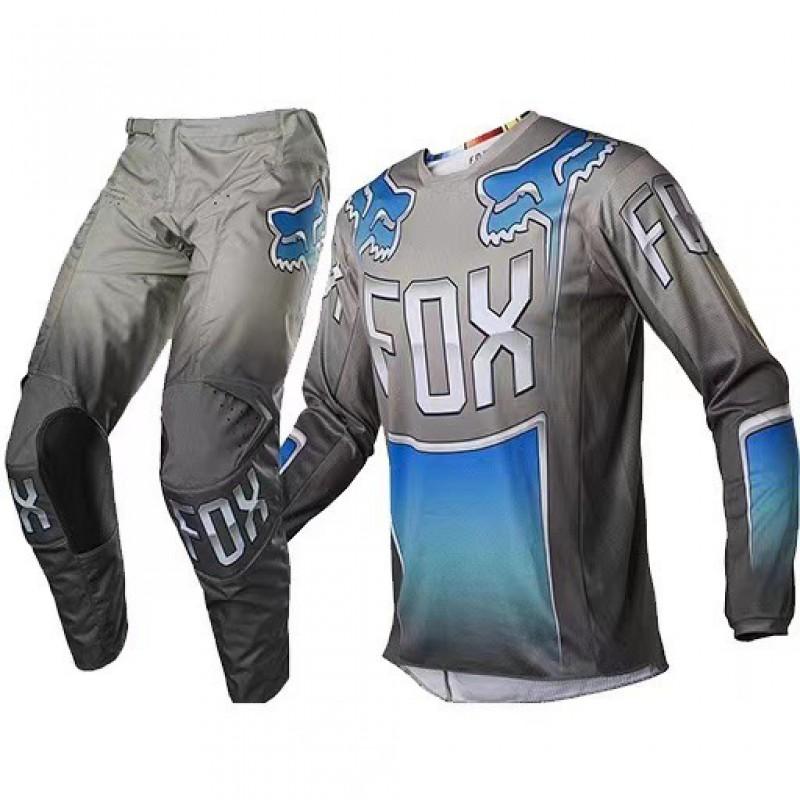 FOX Off-Road Downhill Cycling Jersey Set Breathable Quick-Dry Mountain Bike Motocross Apparel Unisex