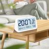 Minimalist Soft Light Digital Alarm Clock Large Screen Multifunctional Temperature Humidity Display Electronic Clock for Table