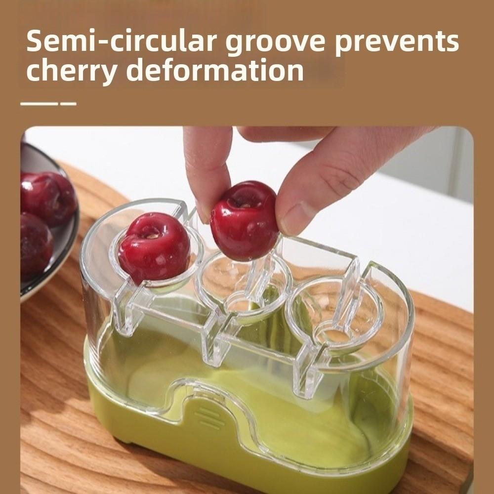 Plastic Fruit Corer Handheld Press Cherry Slicer Portable Cherry Pit Remover  Kitchen Use