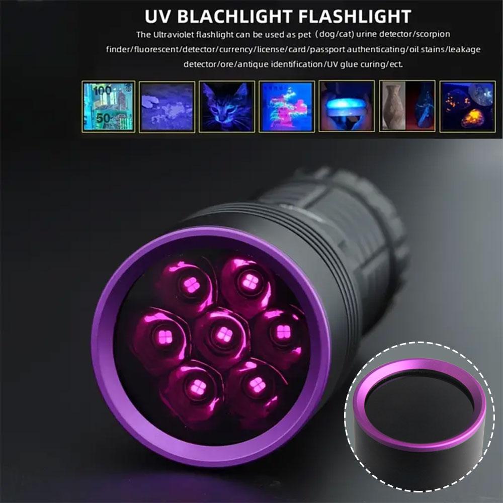 High Power 365nm UV Flashlight Blacklight Cat Dog Urine Stain Tinea Ore Money Scorpion Marker Powerful Rechargeable UV Torch