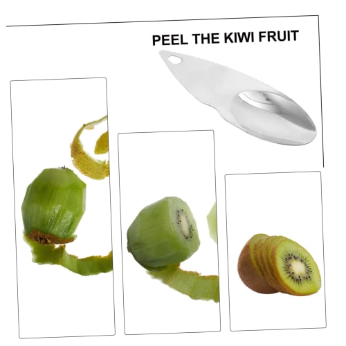 BIUDECO 12-Piece Kiwi Peeler Tool, 430 Stainless Steel Kiwi Cutter Tool with Scoops, Orange and Lemon Peelers, and Fruit Digging Spoons