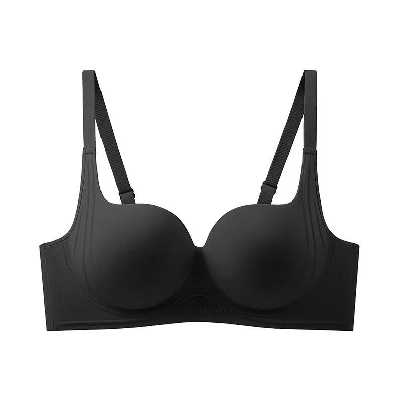 Seamless Wireless Soft Support Bra, Push Up Lifting Small Bust Side Gathering Anti-Sag Comfort Women Bra S