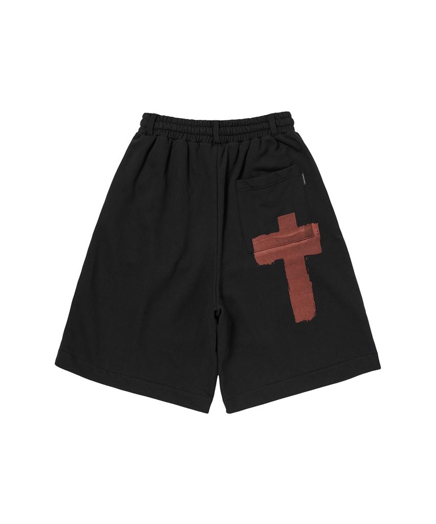 Garter Gallery Hidden Pocket Bermuda Sweat Shorts_Black