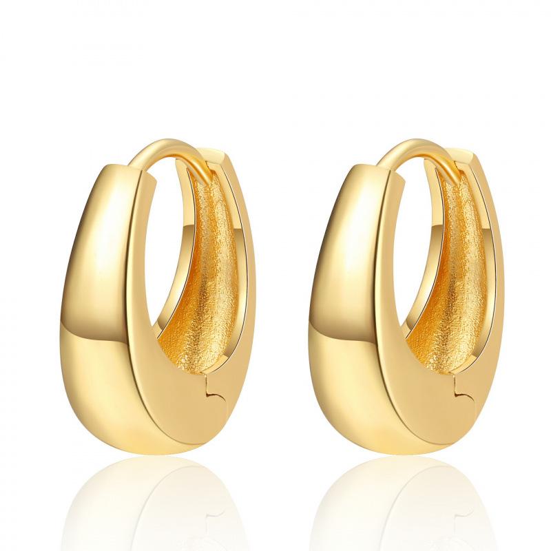 Elegant Gold-Plated Copper Hoop Earrings with Versatile Backs for a Sophisticated Look