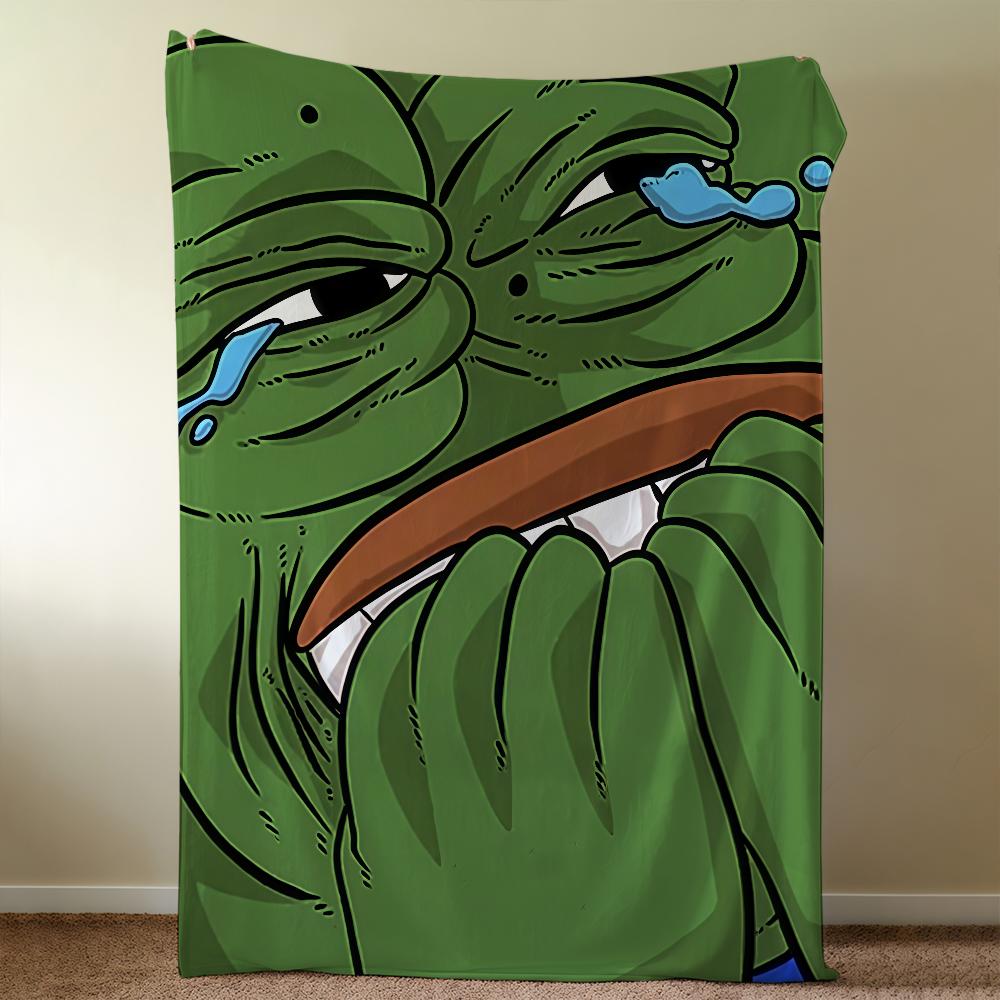 Blanket Throw Super Cosy Plush F-Frog Living Room The Sofa P-PepeS-ES Couch Childish Birthday Funny Gifts