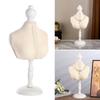 Sturdy Lint Covered Necklace Bust Portable Jewelry Organization Home Accessory Necklace Display Rack Decoration