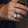 Handcrafted Stone Ring Rugged Rock Texture Vintage Nomadic Design Sturdy Alloy Stone Finger Ring Jewelry Gift